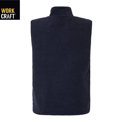 Picture of WorkCraft, Frost Hi Vis Reversible Fleece Vest W Tape